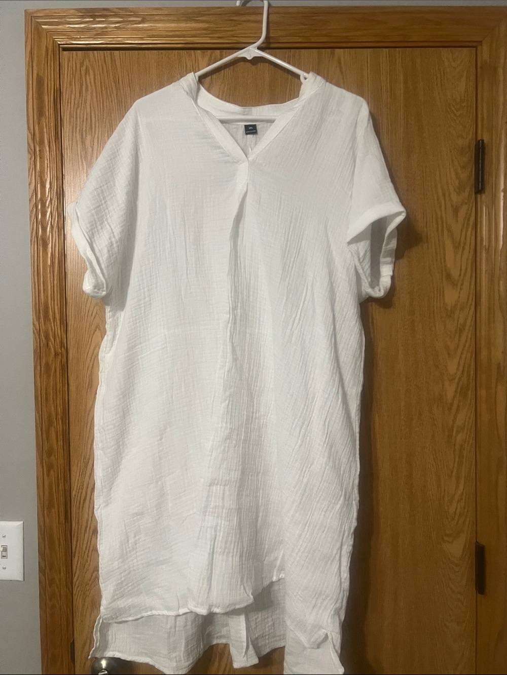 White Gauze Tunic Dress